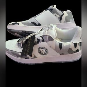 Luxury Kicks By Vlado Urban Footwear | Gray\ Camo\ White | Logo Bling | NEW 🩶👟